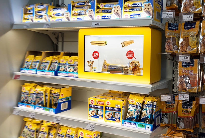 Innovatives Touchscreen Konzept am POS für Mars Petcare in Berlin