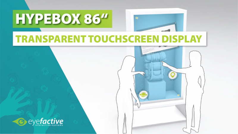 New transparent touchscreen cabinets up to 86'' by eyefactive