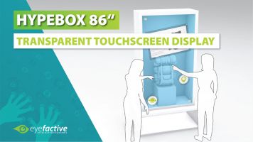 New transparent touchscreen cabinets up to 86'' by eyefactive