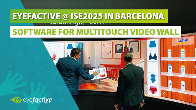 ISE 2025: Interaktive Retail Signage Software auf Curved LED Videowall