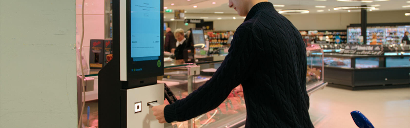 Geringere Wartezeiten durch interaktives Selbstbedienungs-Terminal bei EDEKA